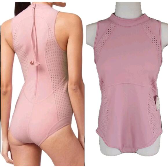 lululemon athletica Other - NWT Lululemon Swell Seeker Paddle Suit Rose Mellow one piece swimsuit Sz 8 surf